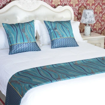 

RAYUAN Polyester Bedspread Double Layer Bed Runner Throw Bedding Single Queen King Bed Cover Towel Protector Home Hotel Decor