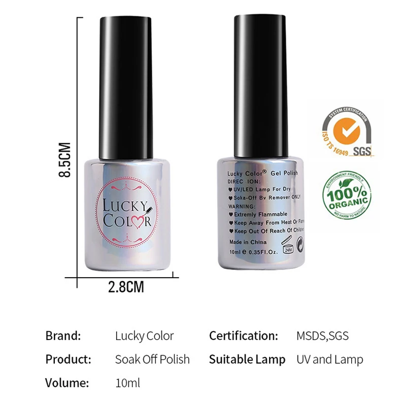 Маникюрный гель Lucky Color для наращивания ногтей акриловая жидкость смешанная с