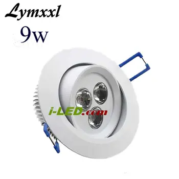 

White shell 3*3W Led Downlights Dimmable Led Recessed Down Light Lamp for Home AC85-265V or 12V CRI85 Led Spot Lights UL CE