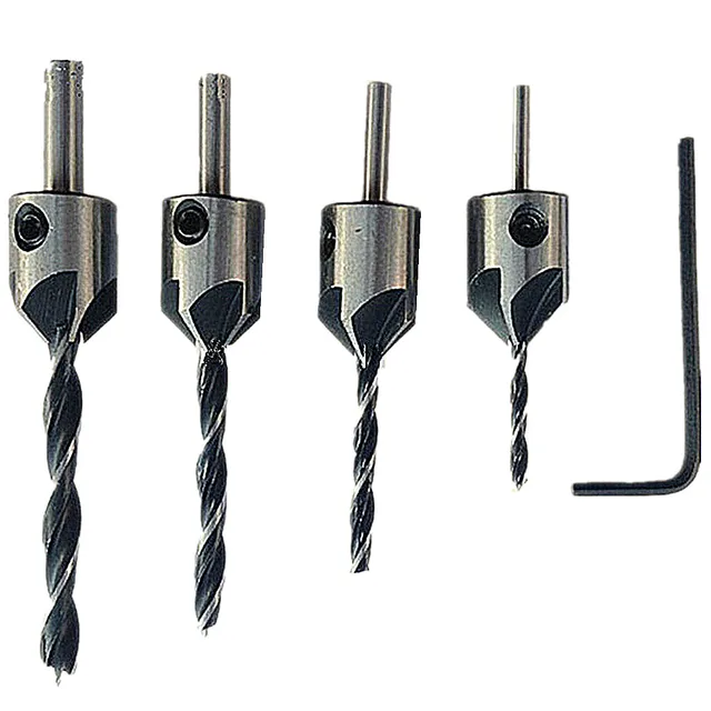 4 pack HSS Counter Sink Bits Wood Countersink Power Tool 