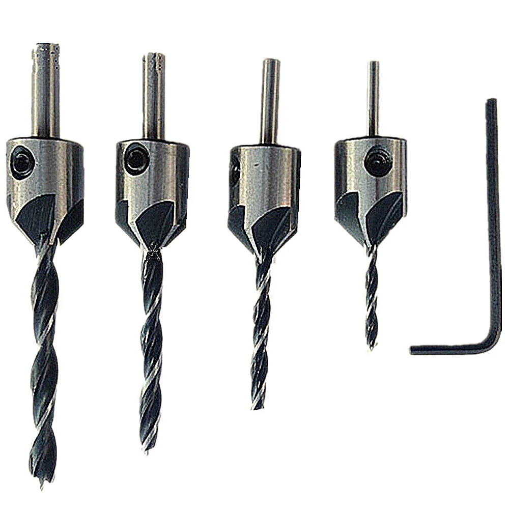 5 Pieces 8mm Countersink Woodworking Chamfer Drill Bit, Bits For