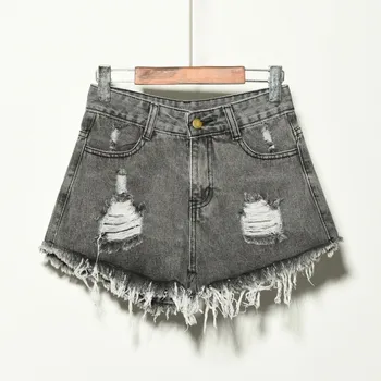 

Hot 2019 Ripped Pocket Women Shorts Summer Casual Denim Shorts Vintage Hole Hot Shorts Denim For Women