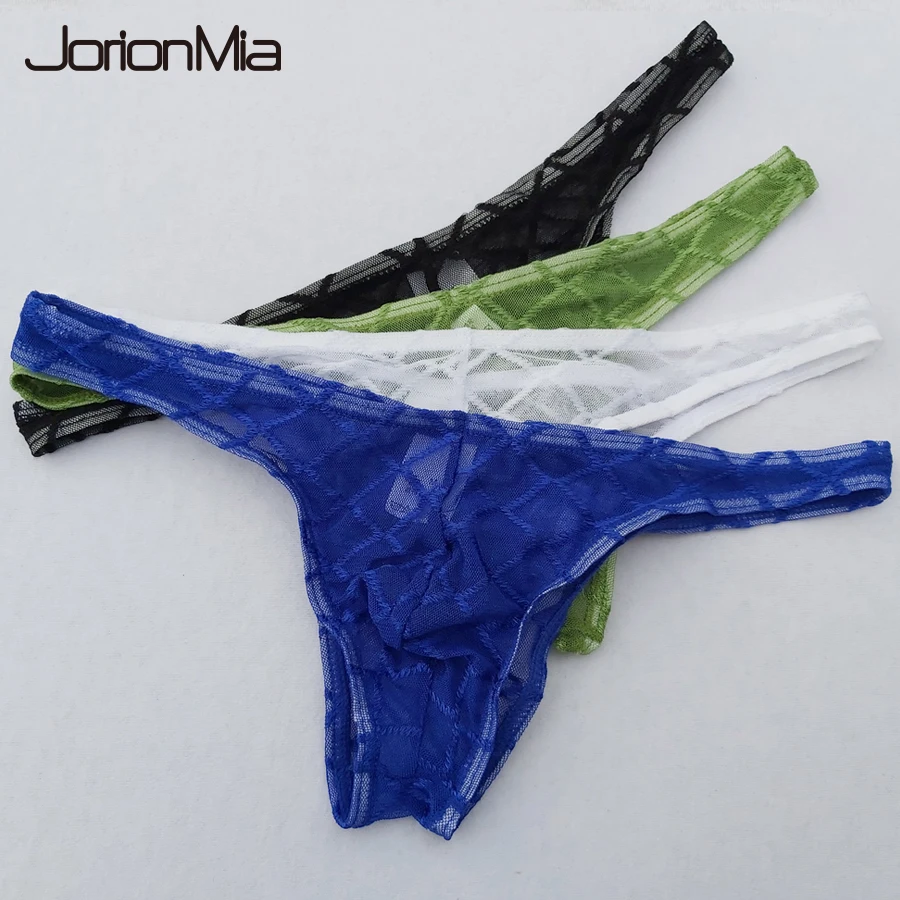 

4pcs/Lot Mens Underwear Sexy Mesh Patchwork Briefs Bikini G-string Thong Jocks Tanga Underpants Man Shorts Exotic T-back HT003