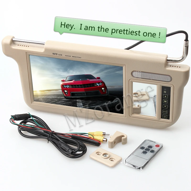MZORANGE 1 sztuka 9 cal TFT LCD samochodu osłony przeciwsłoneczne monitory wyświetlacz w lewo lub w prawo beżowy czarny szary 2- sposoby wejście wideo samochód monitora MZORANGE 1 sztuka 9 cal TFT LCD samochodu osłony przeciwsłoneczne monitory wyświetlacz w lewo lub w prawo beżowy czarny szary 2- sposoby wejście wideo samochód monitora