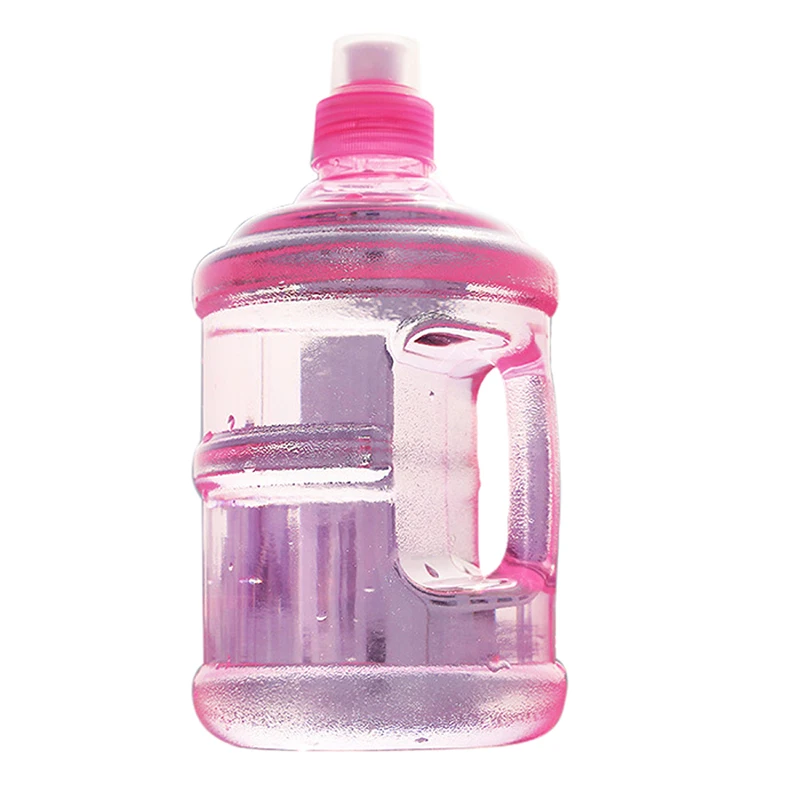Hifuar 500ML/1L Plastic Water Bottle Large Capacity Sport Drinking Bottle Student Carrying Handle Bucket Kettle shaker drinkware 4