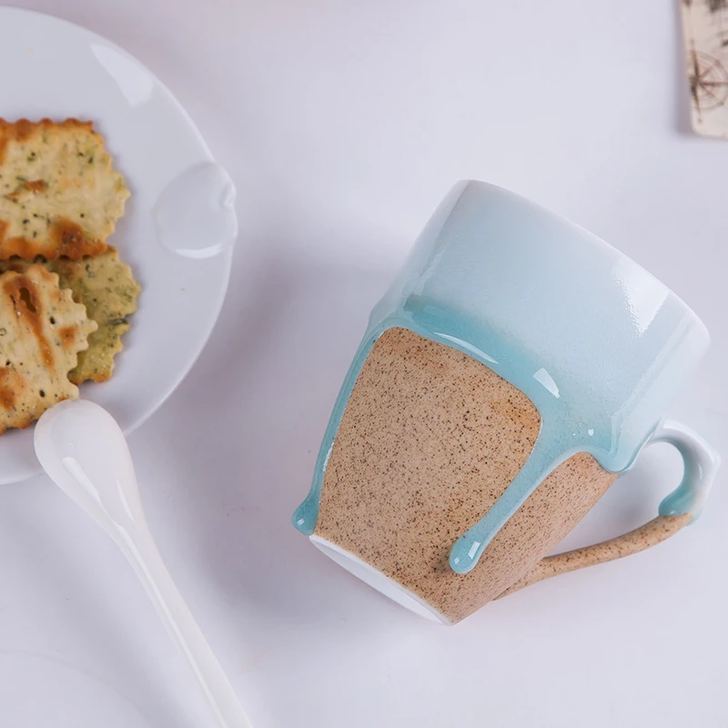 Цзиндэчжэнь керамическая кружка кофейная чашка для влюбленных дизайнерская чашка для глазури молочные чашки для завтрака кружки и чашки кофе чай молоко с ручкой подарок