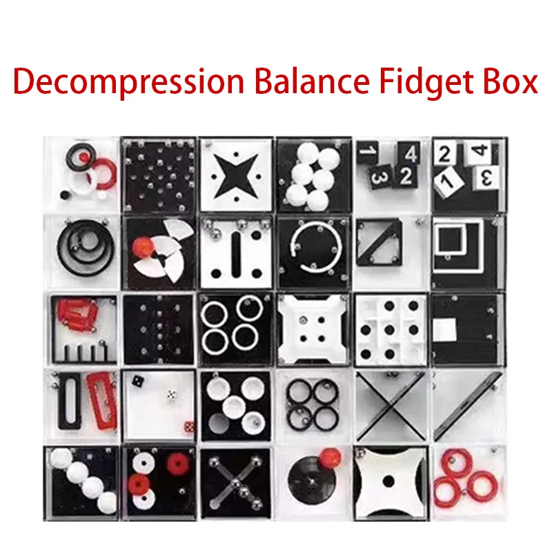 

2018 New Fidget Box Decompression Banlance Anti Stress Relieving Anxiety Relax Exercise Hands-on Balance Force Puzzle Game Toys