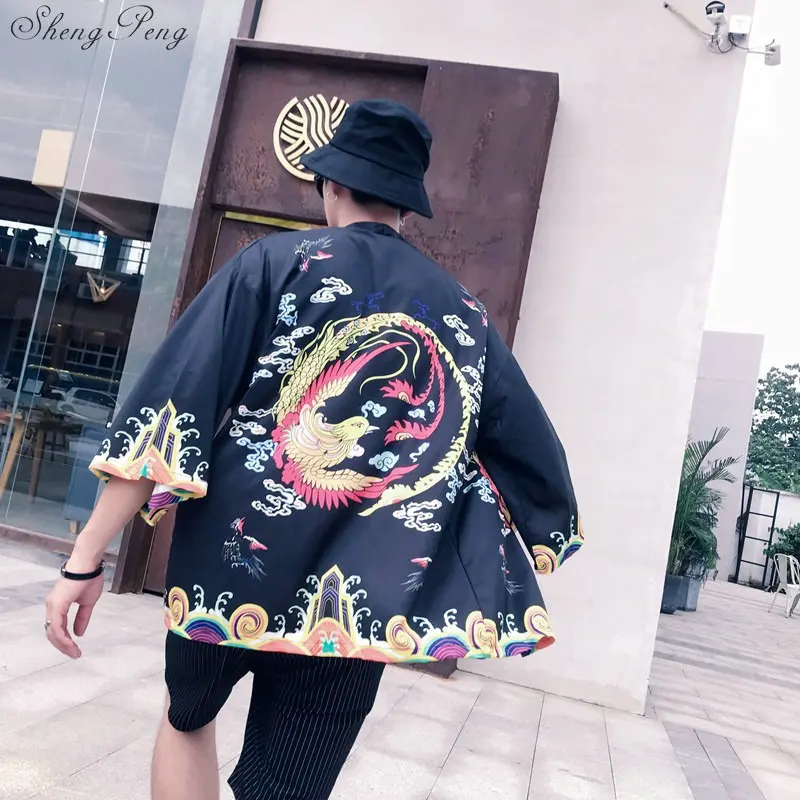 Традиционное японское кимоно кардиган куртка yukata мужские повседневные