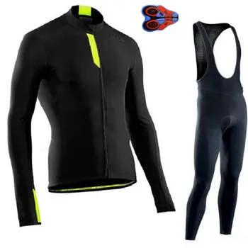 

NW Black Long Sleeve Cycling Jersey Set Breathable Mountain Bike Clothing MTB Bicycle Clothes Wear Ropa Maillot Ciclismo 2019