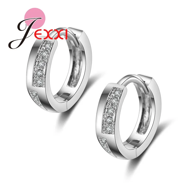 

Simple Elegant Bridal Wedding Ear Accessories Mosaic Clear Cubic Zirconia Wide Circle Hoop Earrings for Women