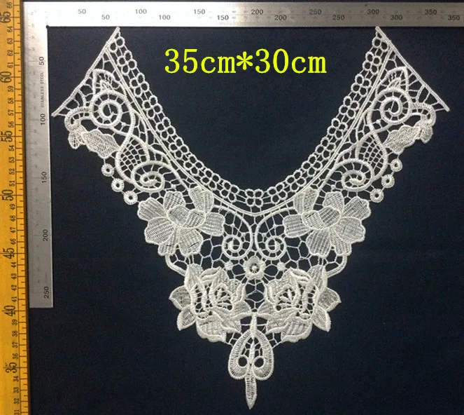 

35cm*30cm polyester embroider flora motif collar applique,embroidery decoration collar,XERY-YSF0509G