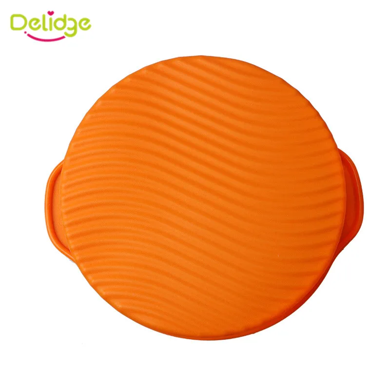 Delidge 1 шт. 28*22 5*6 см круглая силиконовая форма для торта 3D помадки шоколада фонтанта