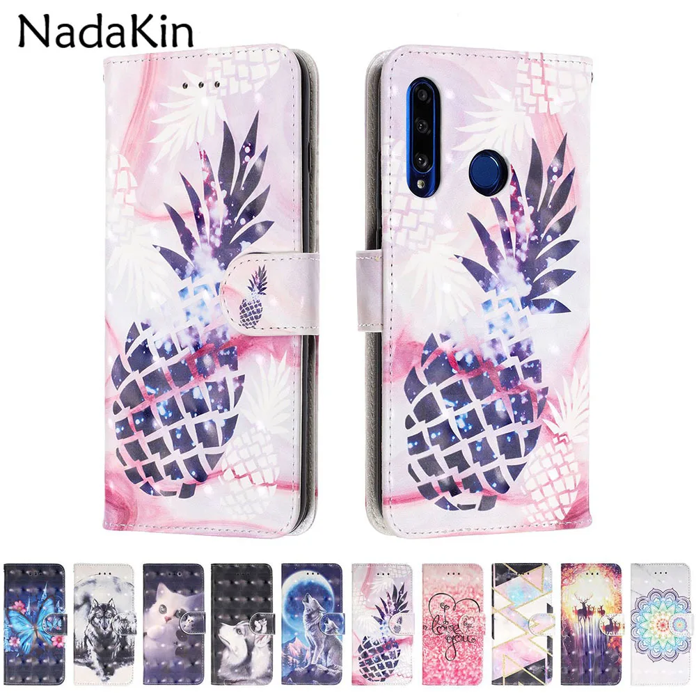 

3D Vision Painted Vision Book Phone Shell Case for Huawei Honor 10i 20 Lite P Smart Plus 2019 Leather Flip Wallet Cover