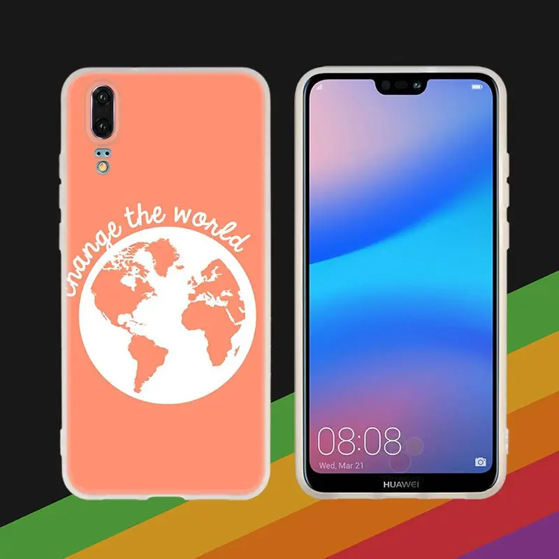 Мягкий силиконовый чехол для телефона, Карта мира для huawei P30 P20 P30Pro P10 P9 P8 Lite P samrt Plus - Цвет: pink Marble