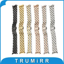 18mm 20mm 22mm 24mm Montre En Acier Inoxydable Band Curved End Strap Universel Bracelet Butterfly Boucle Ceinture poignet Bracelet
