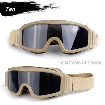 

High Quality Army Tactical Glasses Military Airsoft Tactical Goggles Windproof Paintball CS Wargame Eye Protective Goggles