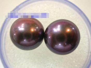 

free shipping 12788 black pearl Earring gold stud