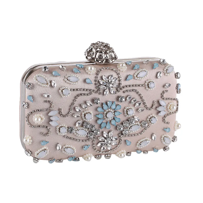 

New Creative Ladies Evening Bag Stylish High Quality Pearl-encrusted Clutch Tide Banquet Dress Bag Ladies Party Crossbody Bag