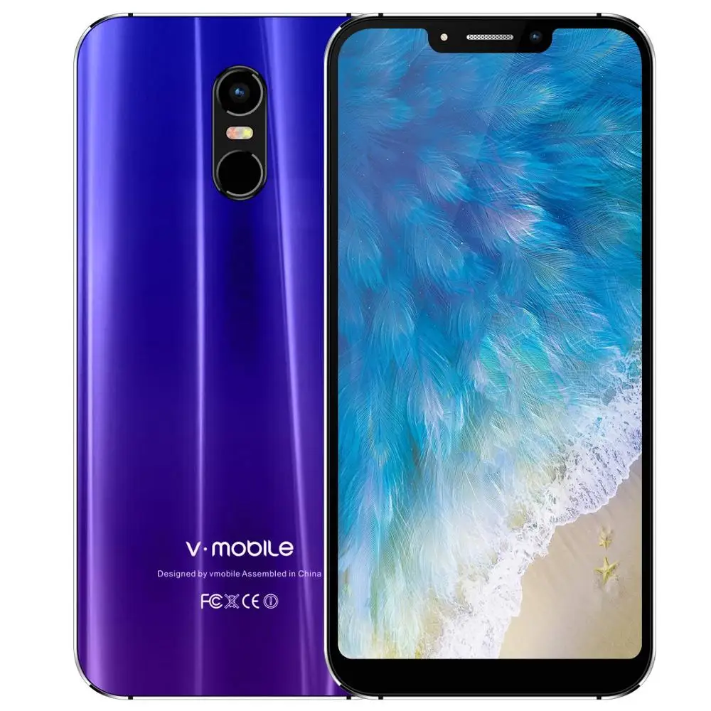 4G LTE TEENO VMobile 5S мобильный телефон Android 3 ГБ + 32 5 85 &quot19: 9 HD экран 12 МП камера смартфон
