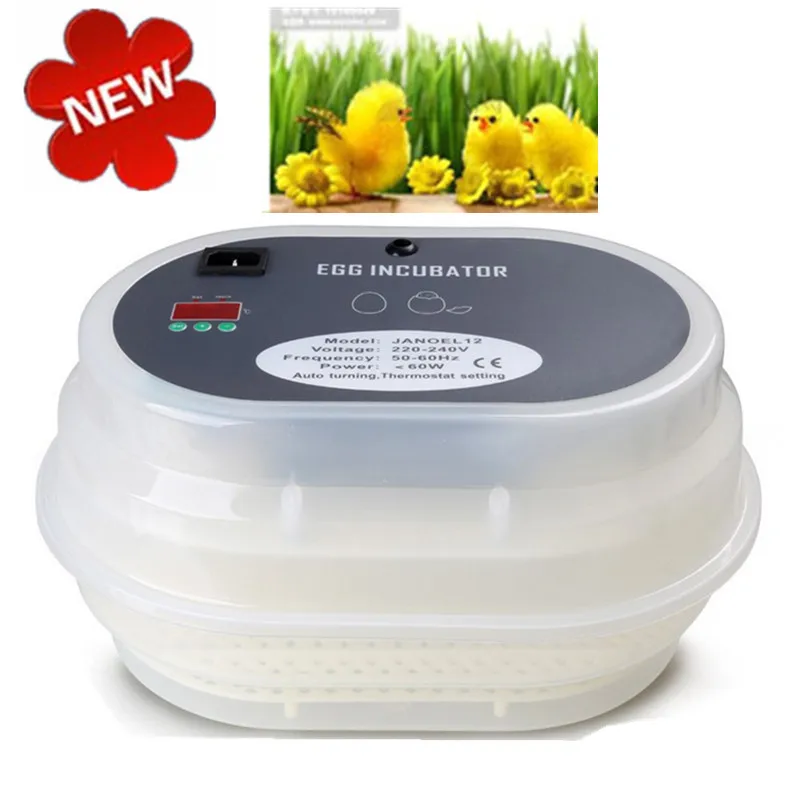 Cheapest Automatic Digital 12 Egg Incubator Brooder Poultry Incubator