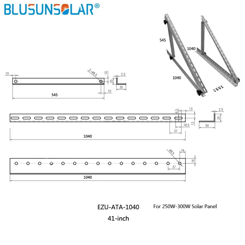 Регулируемая панель солнечных батарей Монтажные кронштейны для 250 Вт панели солнечных батарей складные наклонные ножки Лодка RV крыша 41 дюймов