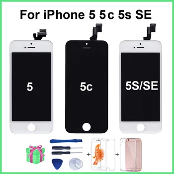 

AAA+++ Quality LCD Display For iPhone SE Touch Screen Replacement For iPhone 5 5c 5s No Dead Pixel+Tempered Glass+Tools+Case