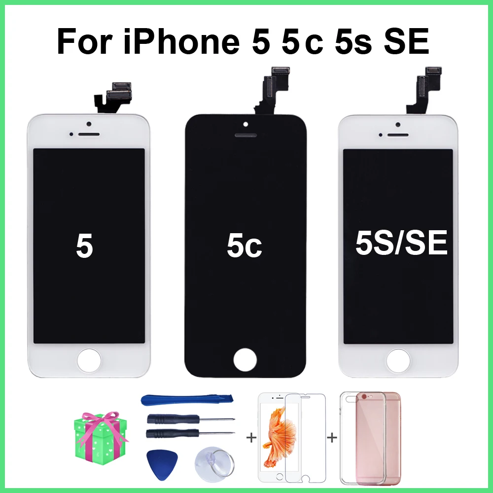 ЖК дисплей для iPhone SE сменный сенсорный экран 5 5c без битых пикселей закаленное