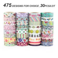 

474 Patterns for choice TOP Best Selling 10pcs/lot Decorative Adhesive Paper Tape and flower masking Washi Tape lot