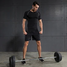 Распродажа костюмов мужская футболка Летняя быстросохнущая одежда с короткими рукавами сжатая одежда Комплекты из 2 предметов