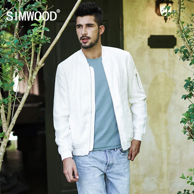 

SIMWOOD Brand Casual Jacket 2019 autumn Bomber Jacket Men Windbreaker Fashion Casual Coats Slim fit Plus Size Outerwear 180033