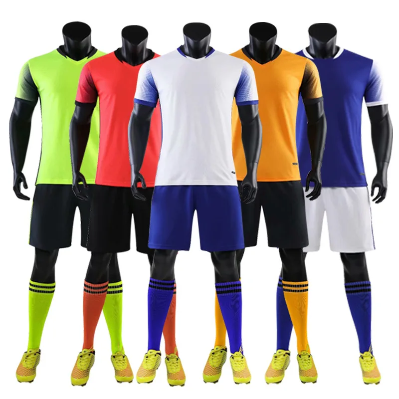

New Kids Men Soccer Jersey Set Survetement Football 2019 Blank Football Team Training Suits Breathable Soccer Kits Uniform Print
