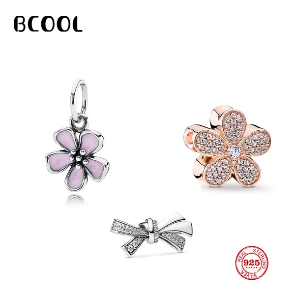 

BCOOL DIY Original Copy 1:1 Pandoras Charms Silver 925 Original , Flower Beads For Bracelet Sterling Silver Charm For Weman Gift