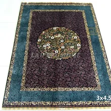 3'X4. 5' 230 линия ручной работы Шелковый Восточный персидский ковер ручной работы шелковый ковер для украшения дома