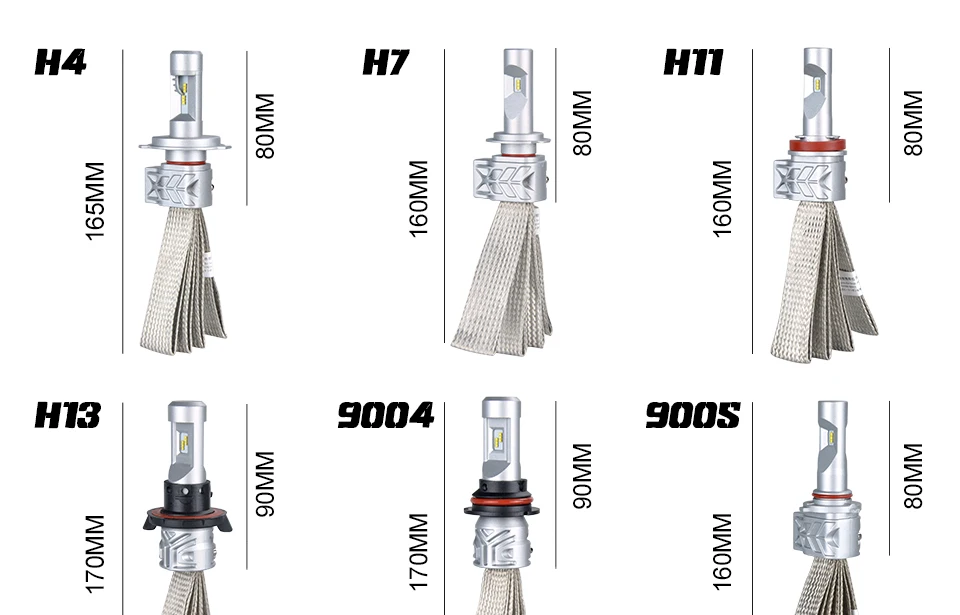  Led H4 Car Headlight HighLow Border 8000 Lumen Luxeon ZES H7 LED  (10)