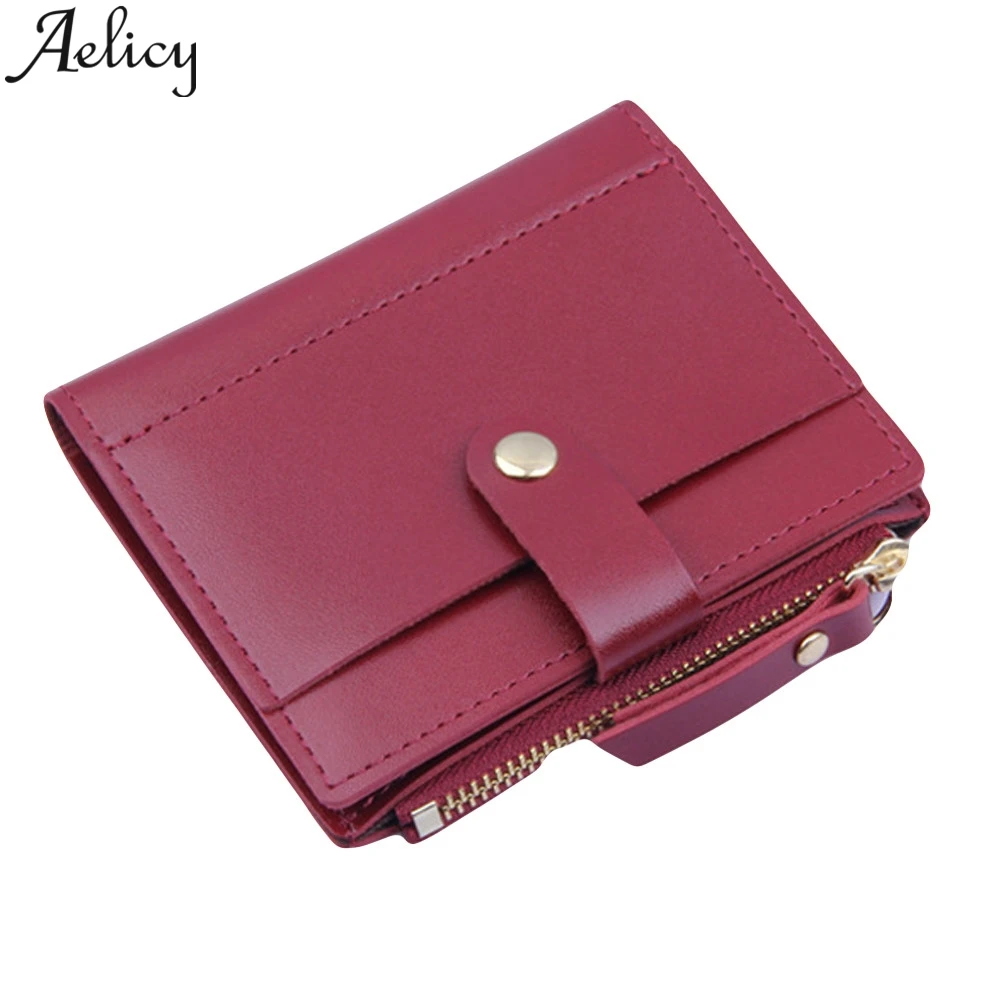 Aelicy Модный маленький женский кошелек короткий карамельный цвет милый для