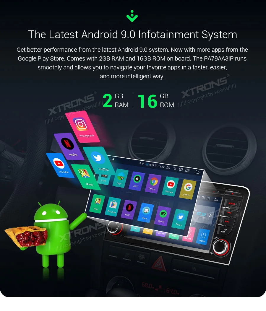 Best XTRONS 7" Android 9.0 Car DVD Player for Audi A3 8P 2003 2004 2005 2006 2007 2008 2009-2012 S3 / RS3 Sportback Radio GPS TPMS 4 Best XTRONS 7" Android 9.0 Car DVD Player for Audi A3 8P 2003 2004 2005 2006 2007 2008 2009-2012 S3 / RS3 Sportback Radio GPS TPMS 4