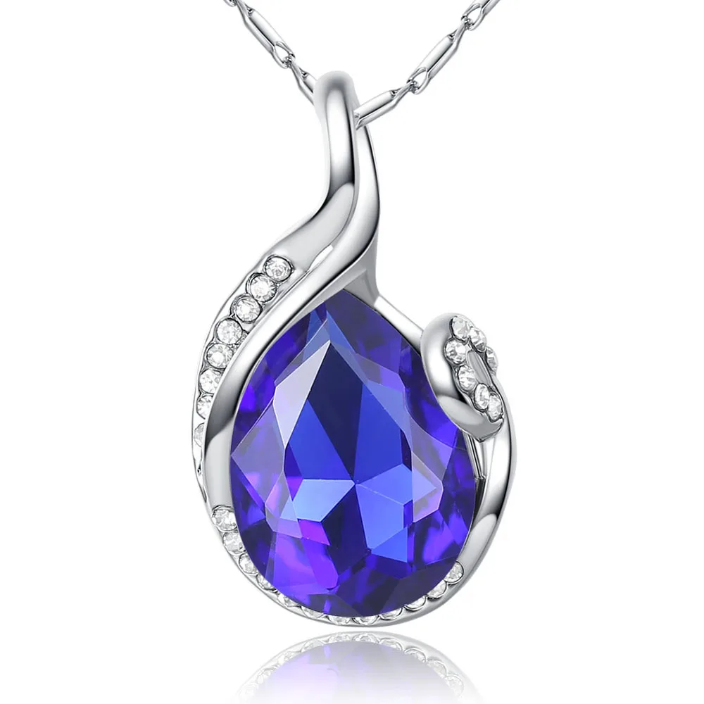 Buy Water Drop Pendant Crystal Necklace Free Shipping