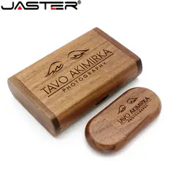 JASTER Бисер для изготовления деревянных изделий USB флэш-накопитель 4 ГБ 8 ГБ 16 ГБ 32 ГБ орех Флешка (более 5 шт бесплатный логотип) USB 2,0
