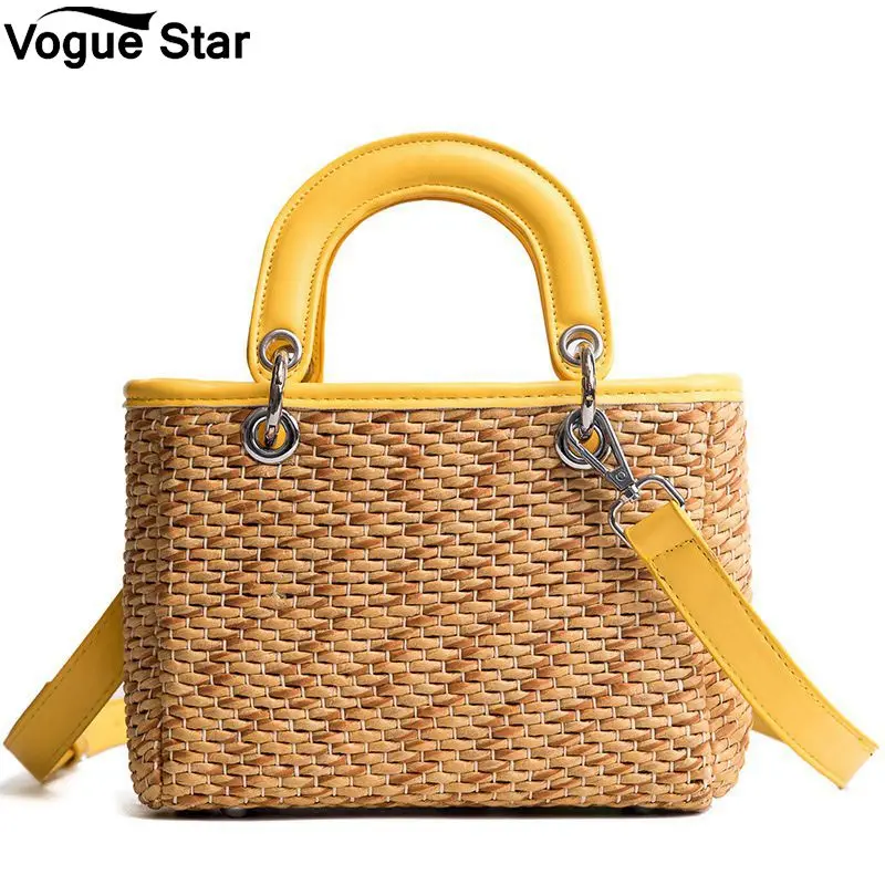 

High Quality Women Shoulder Bag for Summer Messenger Beach Bag Straw Totes Bag Flap Women Handbag Braided 2019 New Arrivals M88