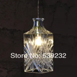 Стеклянный Хрустальный подвесной светильник для столовой|bottle lamp|bar table lampswine bottle