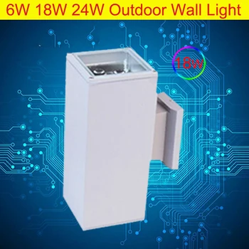 

Die-cast aluminum Shell 6W Modern Wall Sconce Square LED wall light 18W Home lighting Wall mounted AC85-265V IP66 Waterproof
