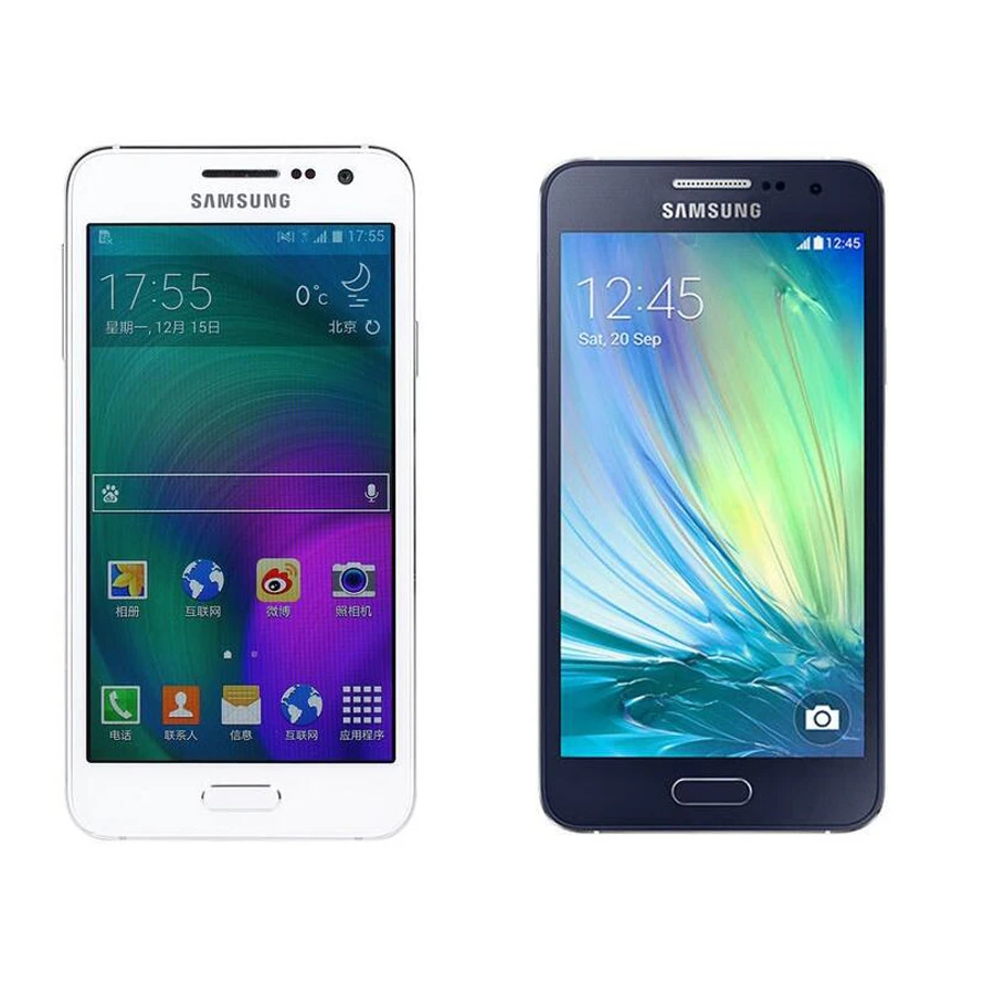 Refurbished Unlocked Cell Phone Samsung Galaxy A3 Dual SIM A3000 Quad Core 1GB RAM  4.5"TouchScreen 4G-LTE backmarket phones