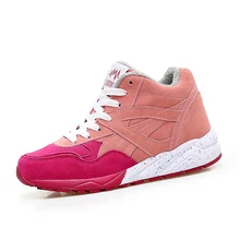High Tops Winter Running Shoes Woman Plush Cotton Fur Outdoor Sports Shoes Lace-Up Training Athletics Sneakers Women Jogging