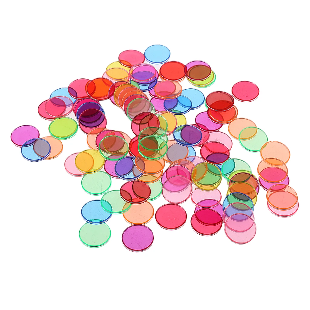 100x красочные дисковые чипы для дошкольного научный Магнитный экспериментальный инструмент