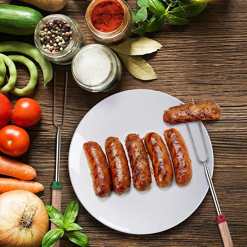 Барбекю Инструменты 8 шт. комплект Нержавеющая сталь мясо гриль U Форма Вилы