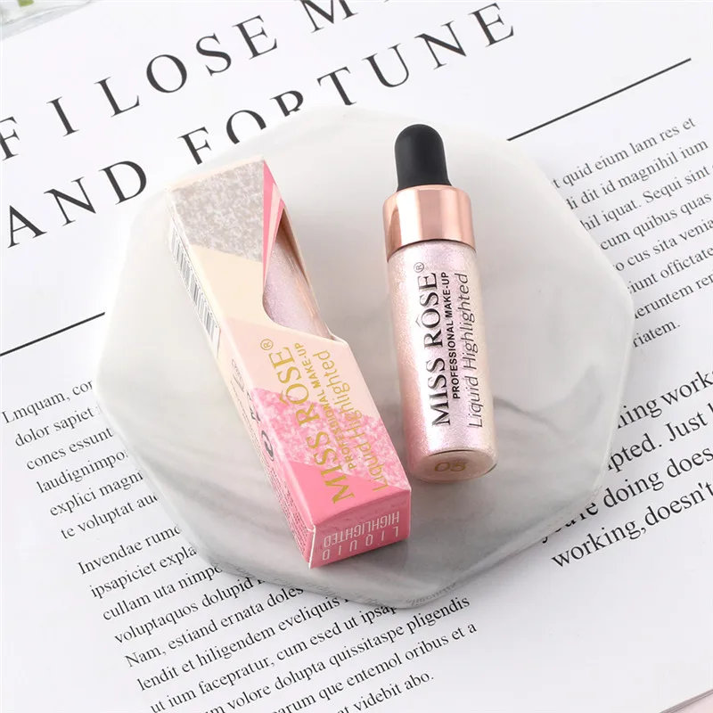 MISS ROSE Brand Highlighter Contour Cosmetics Long Lasting Face Brighten Shimmer Glow Liquid Highlighters Makeup Cosmetics TSLM2