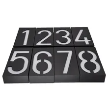 NDTUSMZ 6 LED Solar Outdoor Light Solar Powered Lamp Illumination Doorplate Lamp House Number Porch Lights With Solar Battery outdoor lighting doorplate solar lamp waterproof ip65 led solar light outdoor house indicating number solar number light