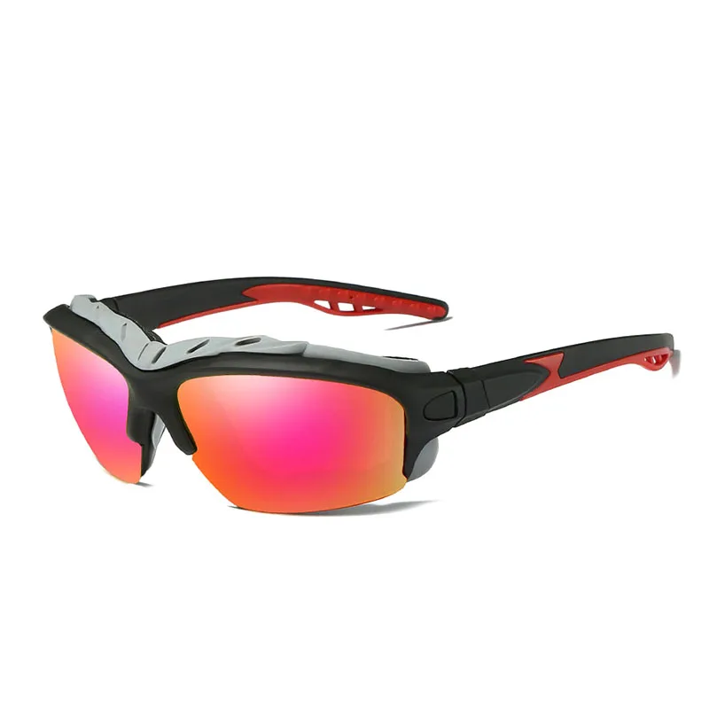 Vazrobe, черные очки для вождения, мужские поляризованные солнцезащитные очки для мужчин, для вождения, с антибликовым покрытием, UV400, день, ночное видение, эластичный демпфирующий материал - Цвет линз: Красный