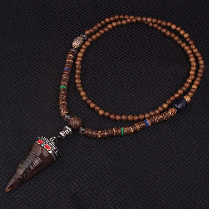Модное ожерелье evade peace ox horn standard pyrometrict cone этническое длинное винтажное из