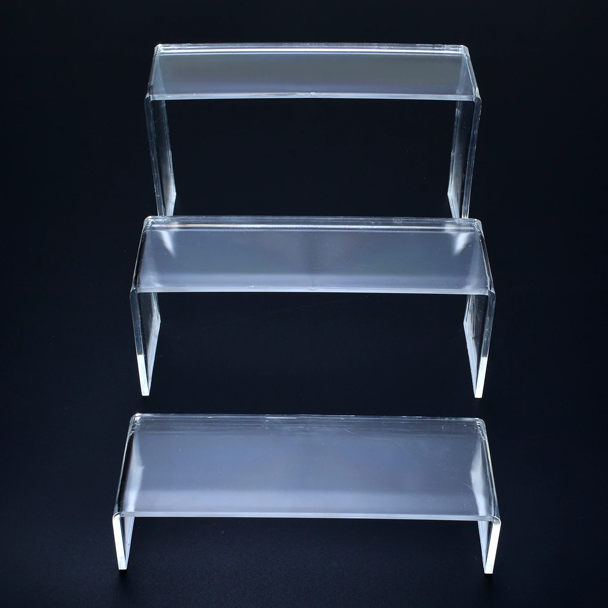 New 3Pcs/Set Transparent Acrylic Display Stand Multifunctional Shoes Storage Rack Shoe Display Racks Cosmetics Display Holder